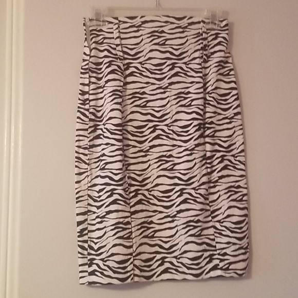 Zebra Animal Print High Waist Pencil Skirt - Picture 3 of 4